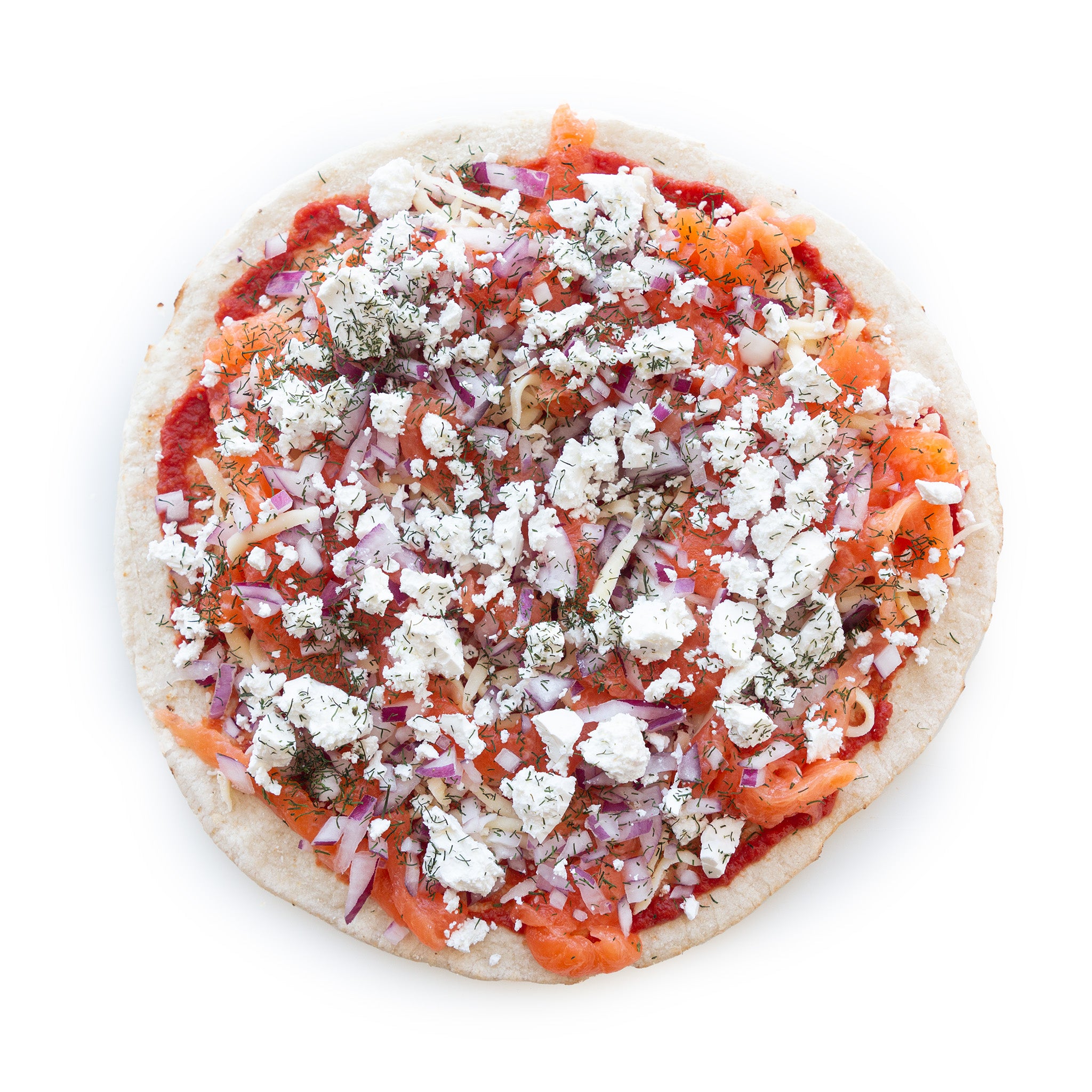 Frozen Salmon & Fetta Pizza from Steve Costi seafood