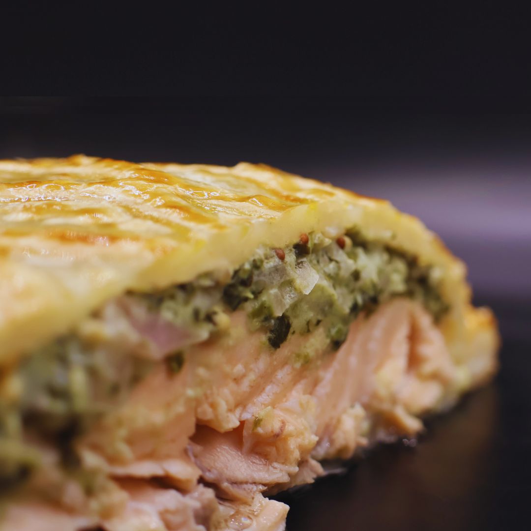 Salmon Wellington 1.4kg for Chirstmas from Steve Costis seafood